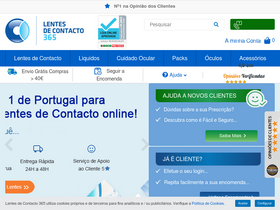 'lentesdecontacto365.pt' screenshot