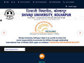 'unishivaji.ac.in' screenshot