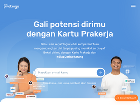 'prakerja.go.id' screenshot