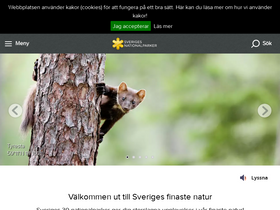 'sverigesnationalparker.se' screenshot