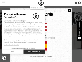 'volcom.es' screenshot
