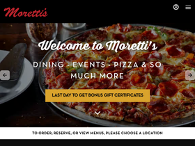'morettisrestaurants.com' screenshot