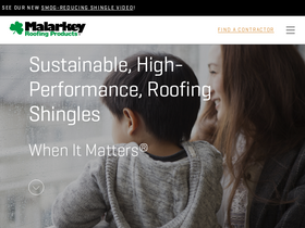 'malarkeyroofing.com' screenshot
