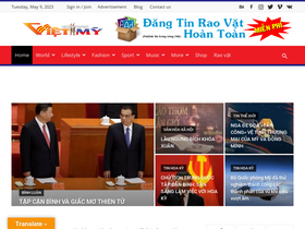 'vietmynewspaper.com' screenshot