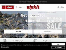 'alpkit.com' screenshot