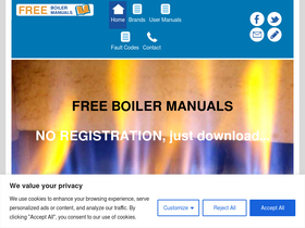 'freeboilermanuals.com' screenshot