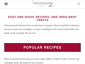 'slowthecookdown.com' screenshot