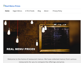 'realmenuprices.com' screenshot