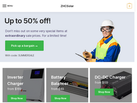 'zhcsolar.com' screenshot