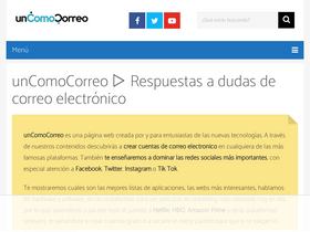 'uncomocorreo.com' screenshot