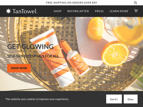 tantowel.com homepage screenshot