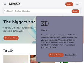 'mito3d.com' screenshot