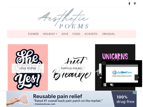 'aestheticpoems.com' screenshot