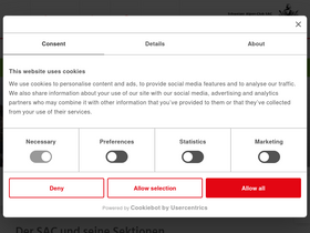 'sac-cas.ch' screenshot