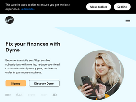 'dyme.app' screenshot
