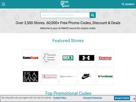 'ultimatecoupons.com' screenshot