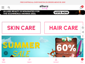 'allurebeauty.pk' screenshot