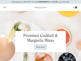 simplycocktails.ca homepage screenshot