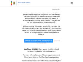 'dicardcuracao.com' screenshot