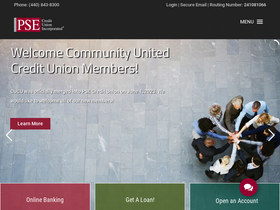 'psecreditunion.org' screenshot