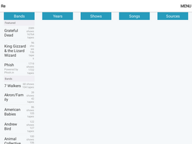 'relisten.net' screenshot