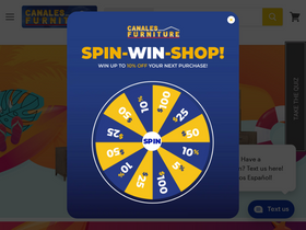 'canalesfurniture.com' screenshot