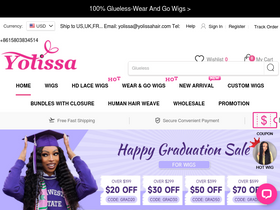 'yolissahair.com' screenshot