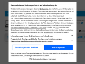 'wieistmeineip.de' screenshot