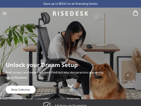 Risedesk homepage screenshot