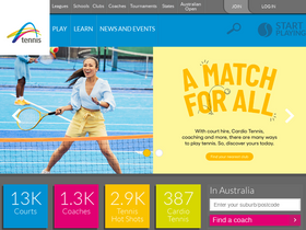 'tennis.com.au' screenshot