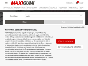 'maxigumi.hu' screenshot