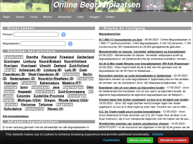 'online-begraafplaatsen.nl' screenshot