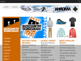 'backcountryskiingcanada.com' screenshot