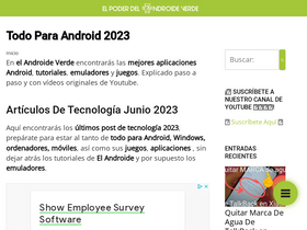 'elpoderdelandroideverde.com' screenshot
