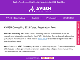 'ayushcounselling.in' screenshot