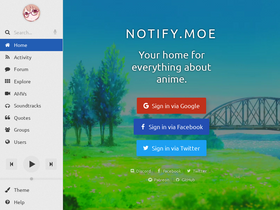 'notify.moe' screenshot