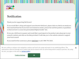 'gsdigitalcookie.com' screenshot