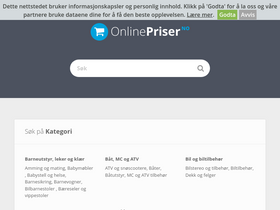 'onlinepriser.no' screenshot