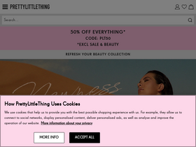 'prettylittlething.ae' screenshot