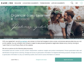 'zankyou.com.br' screenshot