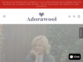 Adorawool homepage screenshot