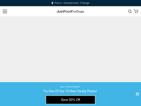 'justfoodfordogs.com' screenshot