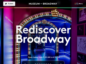 'themuseumofbroadway.com' screenshot