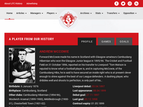 'lfchistory.net' screenshot