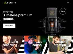 'lewitt-audio.com' screenshot