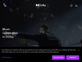 'dolby.com' screenshot