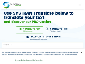 'systran.net' screenshot