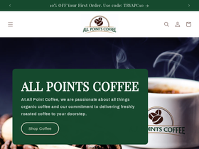 allpointscoffee.com homepage screenshot