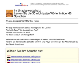 'weltreisewortschatz.de' screenshot