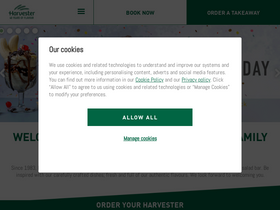 'harvester.co.uk' screenshot